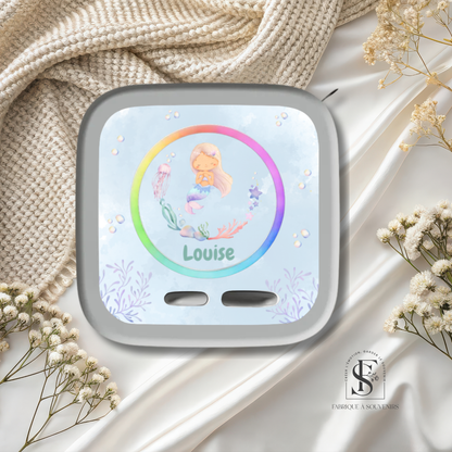 Sticker Toniebox 2 personnalisé sirène avec prénom – Autocollant enfant