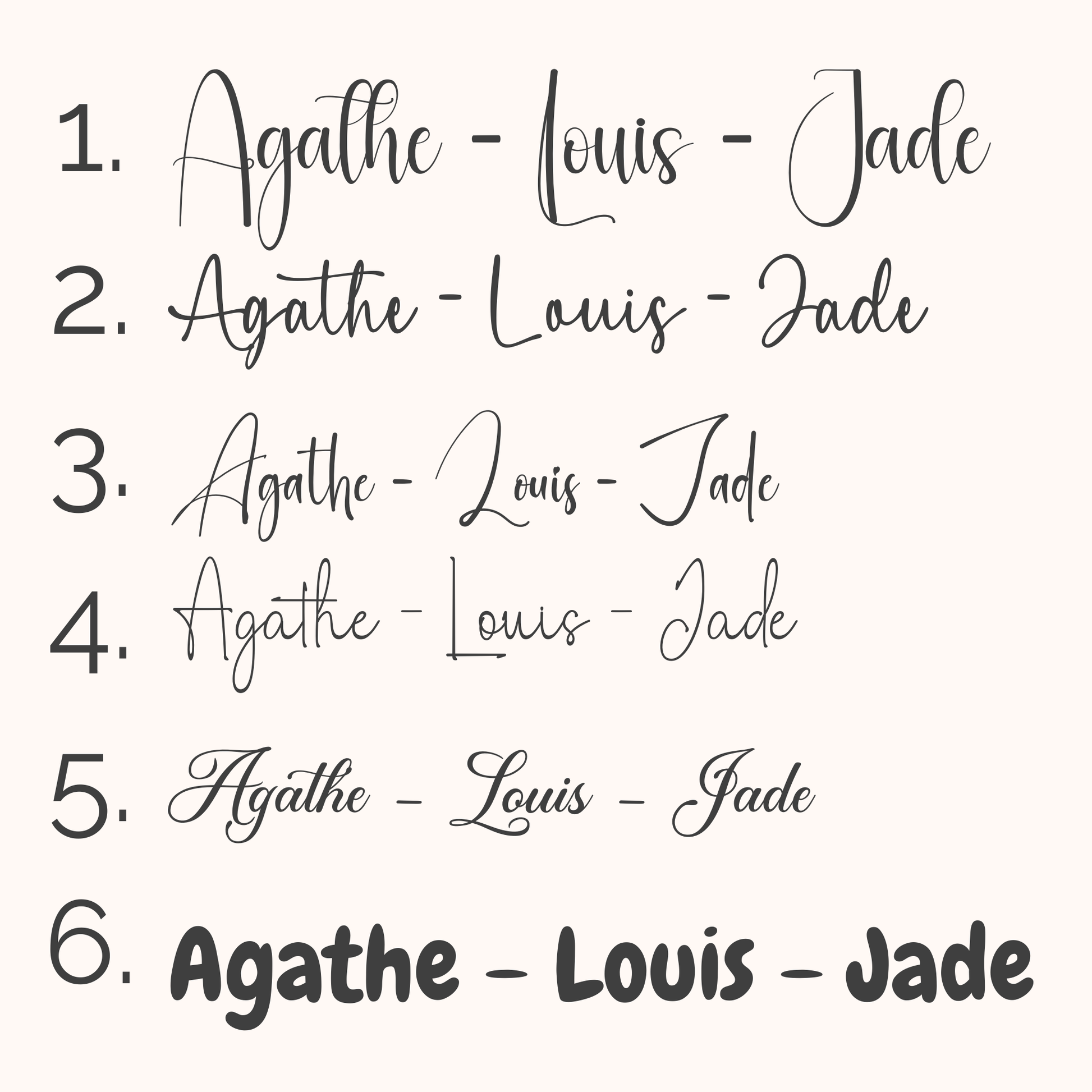 Choix des typographies pour sticker Toniebox personnalisé – Exemple d’écritures