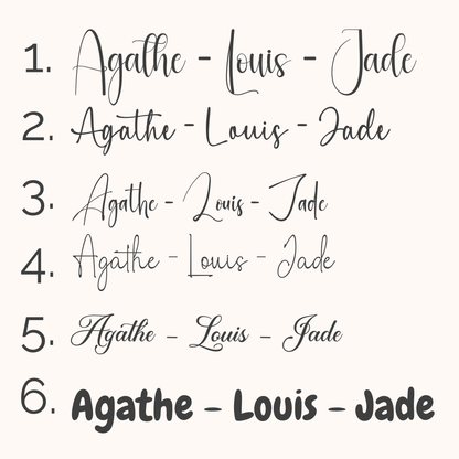 Choix des typographies pour sticker Toniebox personnalisé – Exemple d’écritures