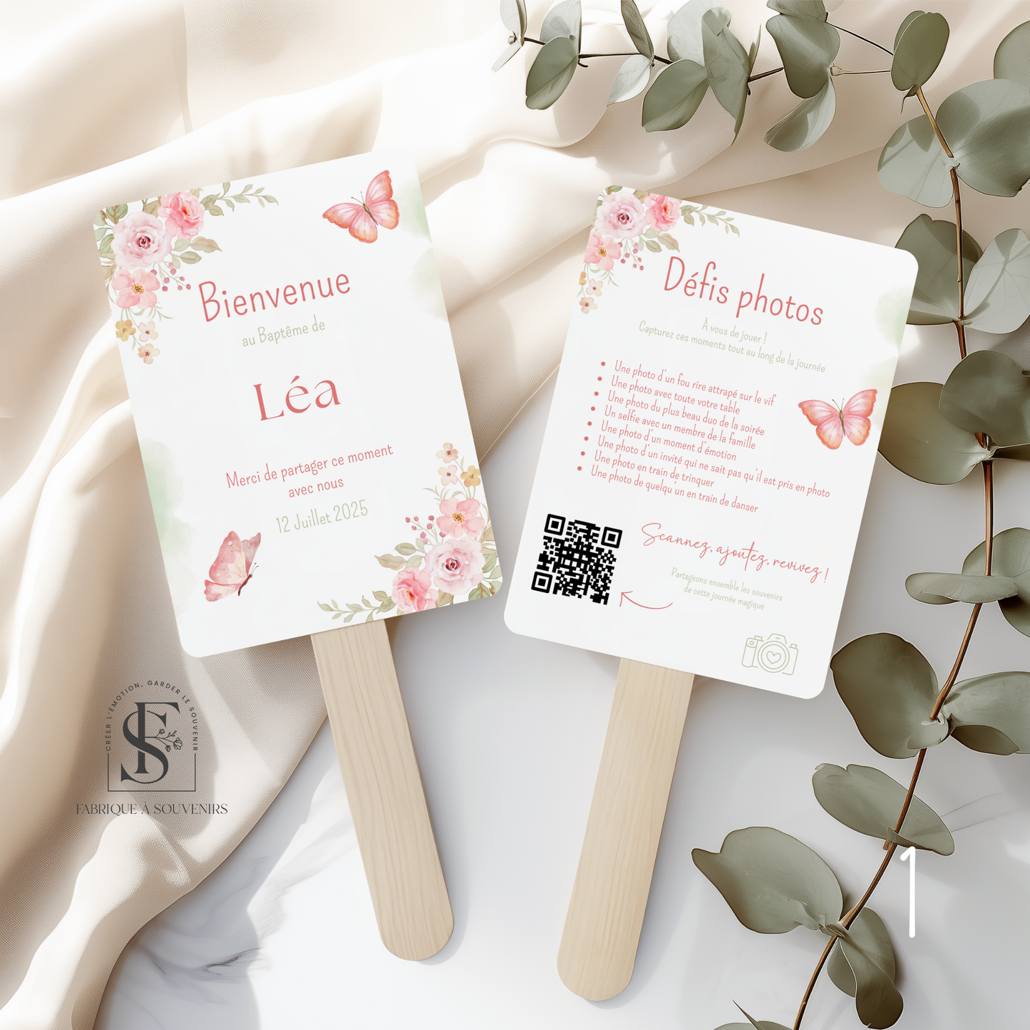 Éventail Baptême - Défis photos