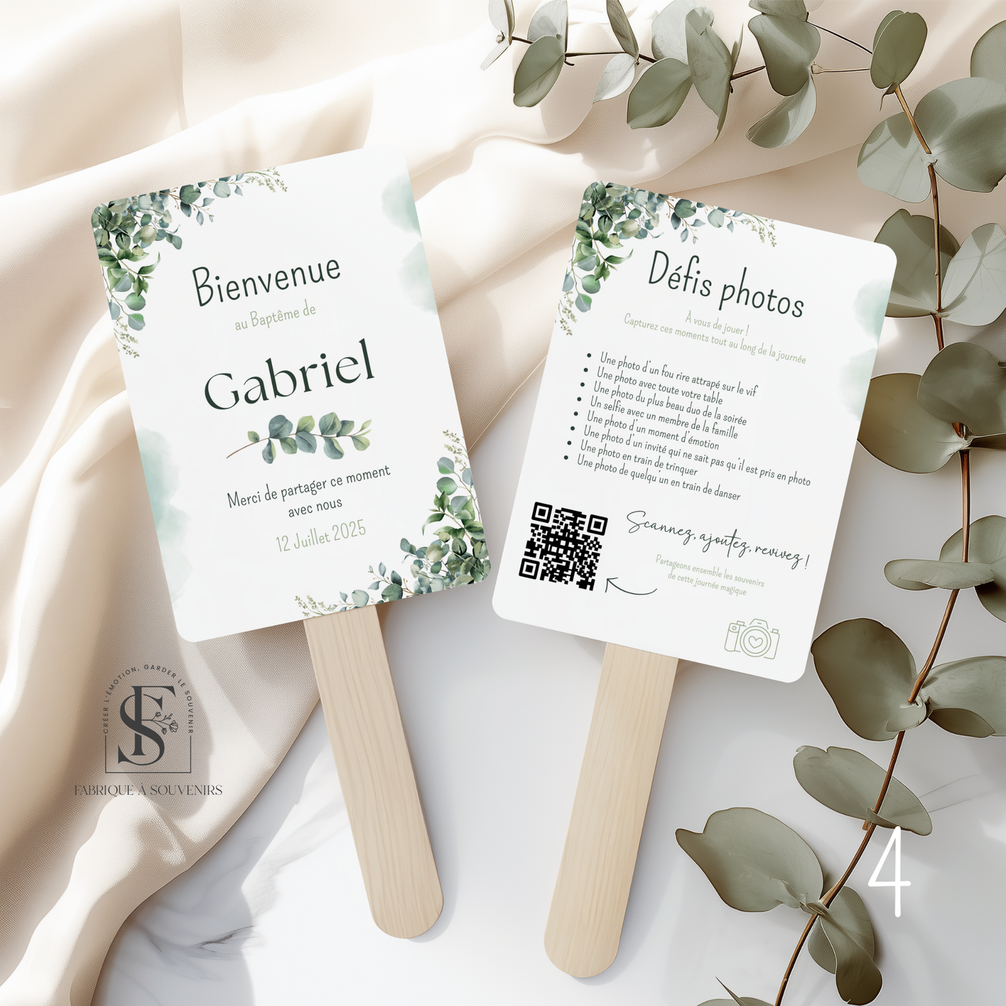 Éventail Baptême - Défis photos