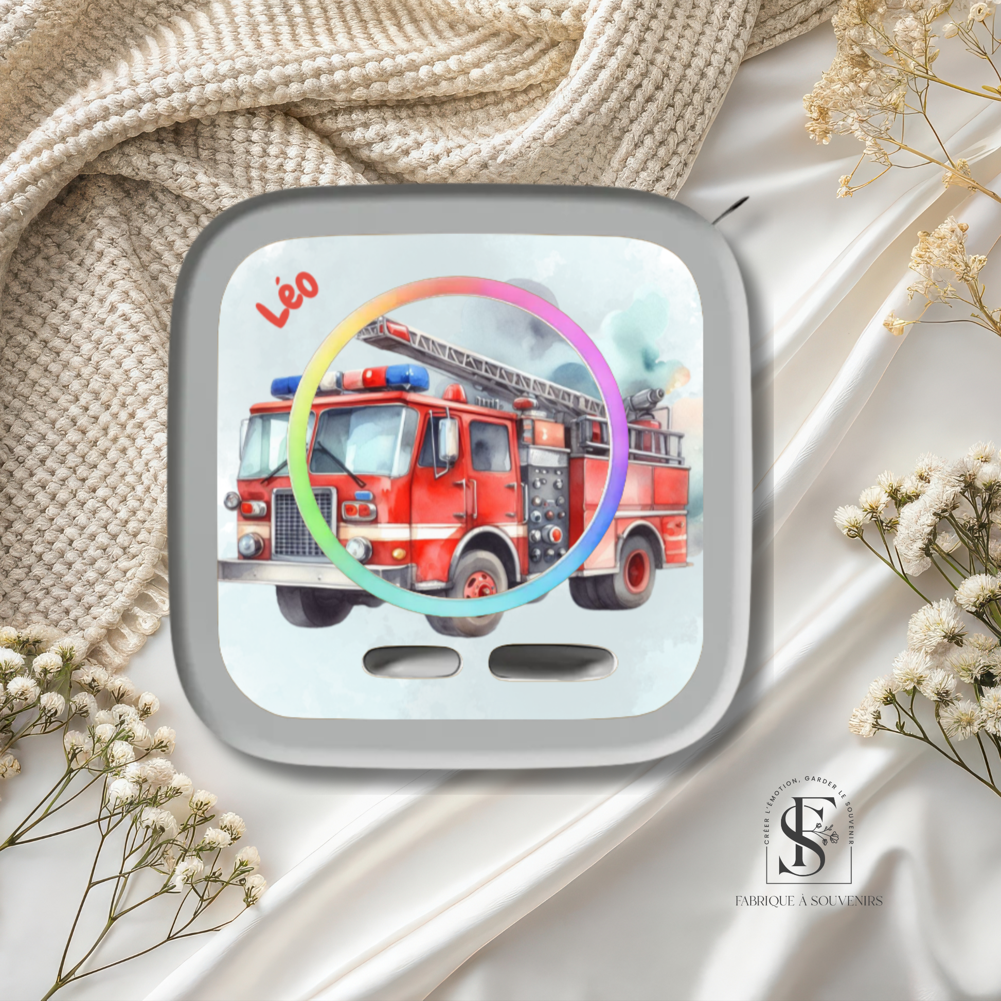 Sticker Toniebox 2 personnalisé pompiers avec prénom – Autocollant enfant